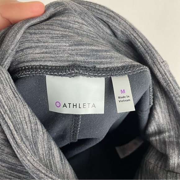 Athleta Gray Space Dye High Waist Metro Athletic Athleisure Leggings Size Medium - Picture 5 of 7